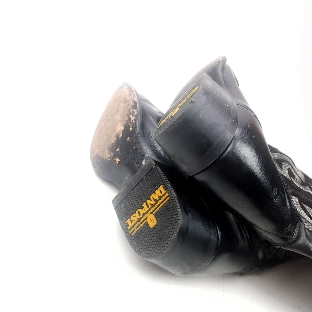 Dan Post Cowboy Boots Mens Size 9 D Western black